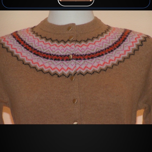 Jcrew fair isle sweater 100% lambswool small new - Picture 2 of 3